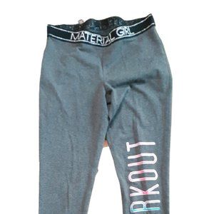 Material girl active grey workout pants skinny lg